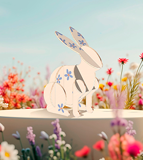 Lapin en carton pour pâques